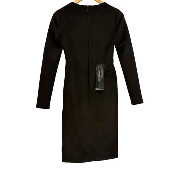 BCBGMAXAZRIA Whitley Dress in Black With Peek-A-Boo Front Cutout - Picture 7 of 13